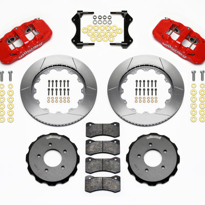 Wilwood AERO6 Front Hat Kit 14.00 Red 99-06 BMW E46