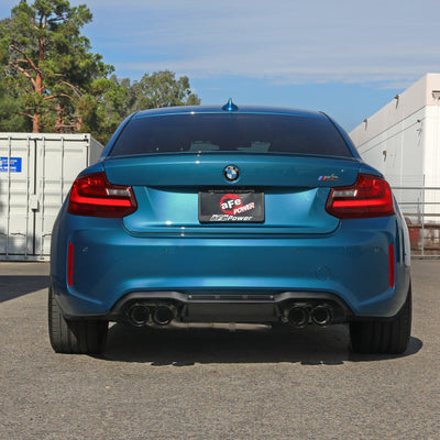aFe 16-18 BMW M2 L6-3.0L MACH Force-Xp 3in to 2.5in 304 SS Cat-Back Exhaust System-Quad Black Tips