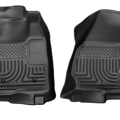 Husky Liners 11-12 Ford SuperDuty Regular Cab WeatherBeater Black Floor Liners