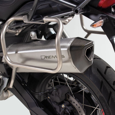 Remus 2019 Moto Guzzi V85 TT Black Hawk Stainless Steel Slip On