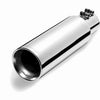 Gibson Round Dual Wall Angle-Cut Tip - 3in OD/2.5in Inlet/12in Length - Stainless