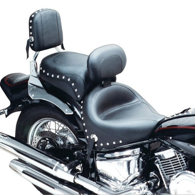 Mustang Yamaha Sissy Bar Pad (7.5 inch x 9 inch) w/Studs- Black