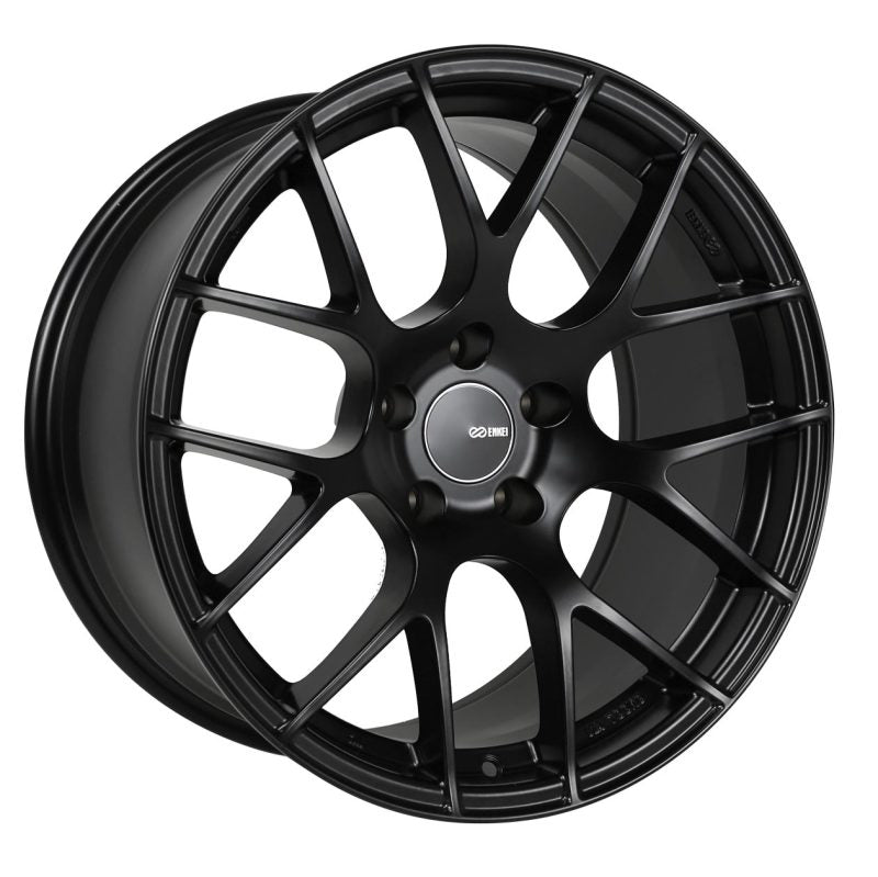 Enkei Raijin 18x8 35mm Offset 5x112 Bolt Pattern 72.6 Bore Diameter Matte Black Wheel