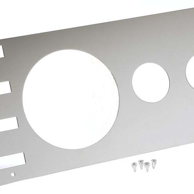 Kentrol 76-86 Jeep CJ Gauge Cover Without Radio Opening - Polished Silver