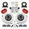 Wilwood Forged Dynalite-M Front Kit 11.30in 1 PC Rotor&Hub Drill-Red 1970-1973 Mustang Disc & Drum