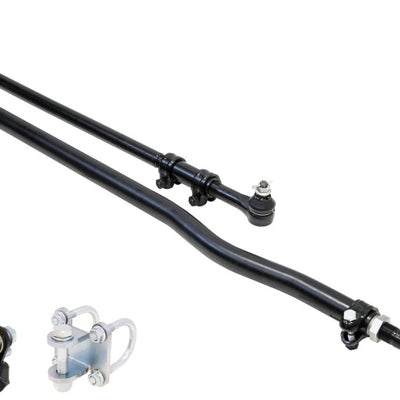 RockJock JL/JT Currectlync Steering System Forged Drag Link 42mm Tie Rod Tube w/Stabilizer Brackets