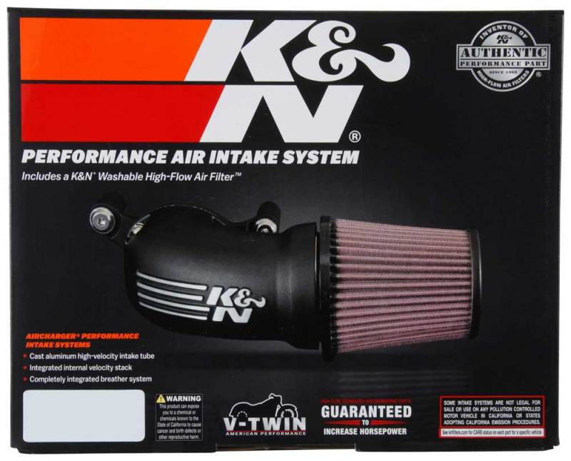 K&N 08-17 Harley-Davidson Touring Models Performance Air Intake System Silver