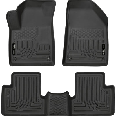 Husky Liners 15-22 Jeep Cherokee WeatherBeater Combo Black Floor Liners