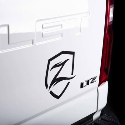 Zone Offroad Shield Decal - 7in Black