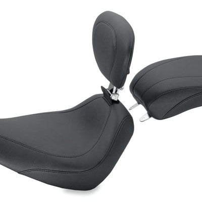 Mustang 84-06 Harley Standard Rear Tire Wide Tripper Passenger Seat - Black