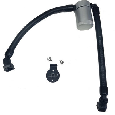 J&L 05-10 Ford F-150 5.4L Driver Side Oil Separator 3.0 - Clear Anodized