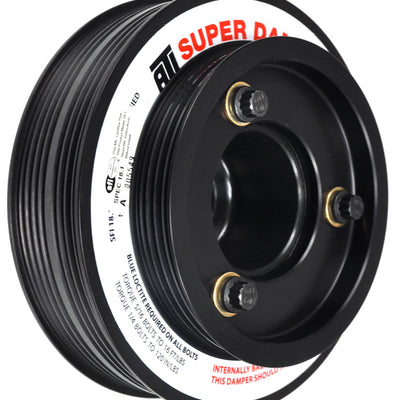 ATI Damper - 5.67in - Alum - (3) 4 Grv - Honda B - OEM Style - Bolt On Ps - 1Pc