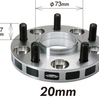 Project Kics 12X1.50 5-114.3 67MM Hub Wide Tread Spacers - 20MM