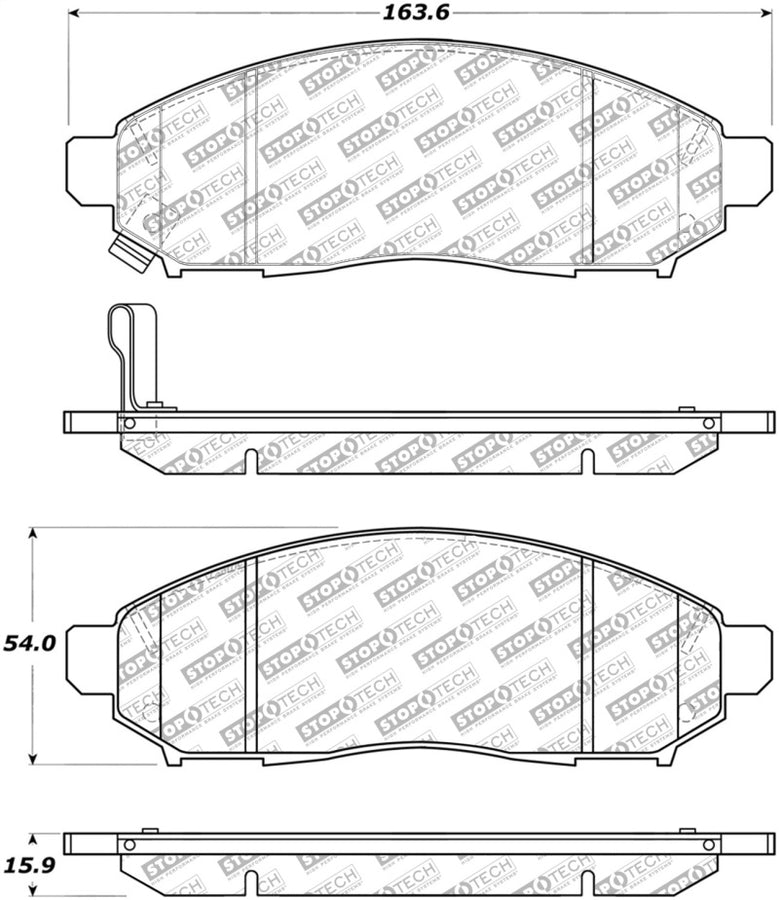 StopTech Street Select Brake Pads - Front