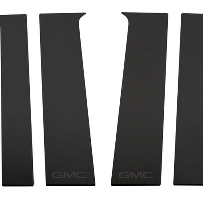 Putco 2020 GMC Sierra HD - GMC Etching - Crew Cab / Dbl Cab (6pcs) Black Platinum Pillar Posts
