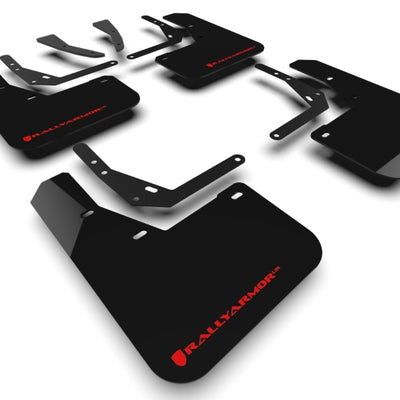 Rally Armor 24-25 Hyundai Kona/Kona EV Black UR Mud Flap w/Red Logo