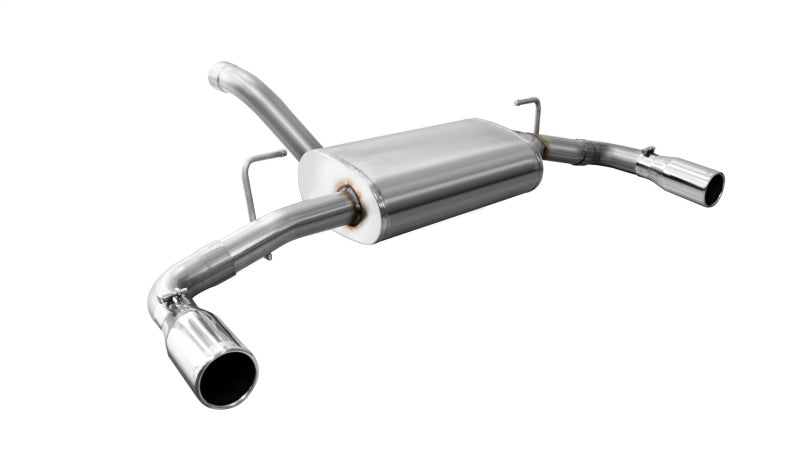 Corsa 2018-2025 Jeep Wrangler JL 2.5in Dual Rear Exit Polished Tips Touring Axle-Back Exhaust