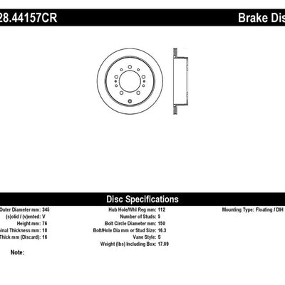 StopTech Drilled SportStop Cryo Rotor - Right