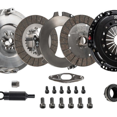 DKM Clutch VW MK4 R32 MS Twin Disc Clutch Kit w/Steel Flywheel (660 ft/lbs Torque)