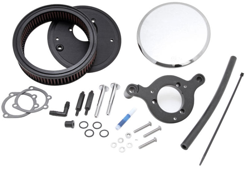 K&N Street Round Metal Intake System - Harley-Davidson - Red Filter 6-8 Size 2.4in In Dia 2.5in H