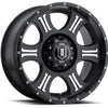 ICON Shield 20x9 5x150 16mm Offset 5.625in BS 110.1mm Bore Satin Black/Machined Wheel