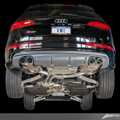 AWE Tuning Audi 8R SQ5 Touring Edition Exhaust - Quad Outlet Diamond Black Tips