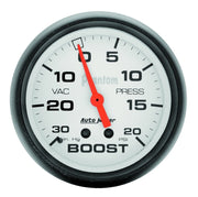 AutoMeter Gauge Vac/Boost 2-5/8in. 30Inhg-20PSI Mechanical Phantom