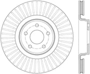 StopTech 14+ Ford Focus ST w/ 335mm Brakes Front Right Slotted & Drilled Rotor