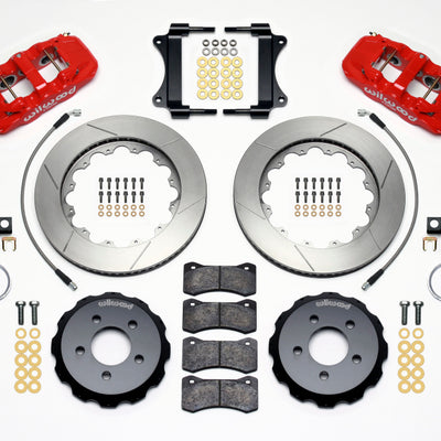 Wilwood AERO6 Front Hat Kit 14.25 Red 2008-2009 Pontiac G8 w/Lines