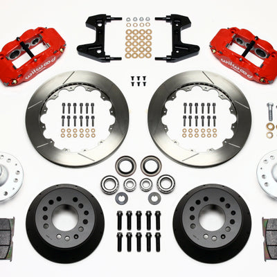 Wilwood Narrow Superlite 6R Front Hub Kit 12.88in Red 74-80 Pinto/Mustang II Disc Spindle only