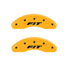 MGP 4 Caliper Covers Engraved Front & Rear i-Vtec Yellow finish black ch