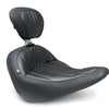 Mustang 18-21 Harley Low Rider, Sport Glide Standard Touring Solo Seat w/Driver Backrest - Black