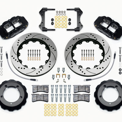 Wilwood Narrow Superlite 4R Front Hat Kit 14.00in Drilled 76-77 Ford Bronco Dana 44 w/Lines