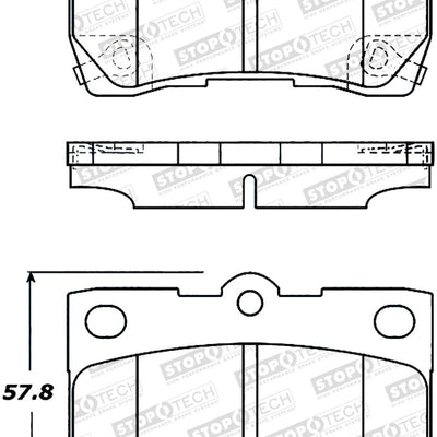 StopTech Sport Brake Pads w/Shims and Hardware - Rear
