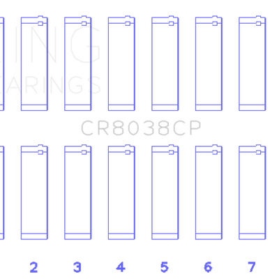King Engine Bearings 03-09 Ford Powerstroke V8 6.0L Diesel (Size +.026mm) Connecting Rod Bearing Set