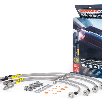 Goodridge 17-18 Honda Civic (Base/LX/EX) Stainless Steel Brake Line Kit