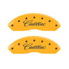 MGP 4 Caliper Covers Engraved Front Cadillac Rear CTS Yellow Finish Black Char 2004 Cadillac CTS