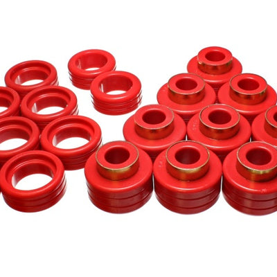 Energy Suspension 95-99 GM Tahoe/Yukon/Denali 2WD/4WD Red Body (Cab) Mount Set