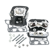 S&S Cycle 2006 Dyna 91cc .032in Manifold Surface Cylinder Heads - Wrinkle Black