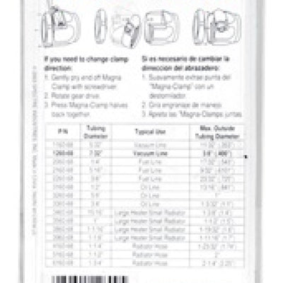 Spectre Magna-Clamp Hose Clamps 7/32in. (2 Pack) - Red/Blue