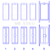 King Engine Bearings Chevrolet 396/400/427/502 (Undersize 0.10in) SI-Series Main Bearing Set