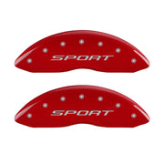 MGP 4 Caliper Covers Engraved Front & Rear 2015/Sport Red Finish Silver Char 2018 Ford Fusion