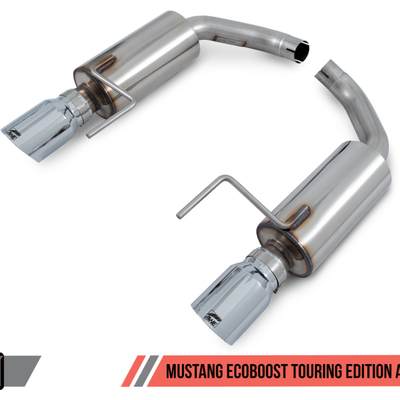 AWE Tuning S550 Mustang EcoBoost Axle-back Exhaust - Touring Edition (Chrome Silver Tips)