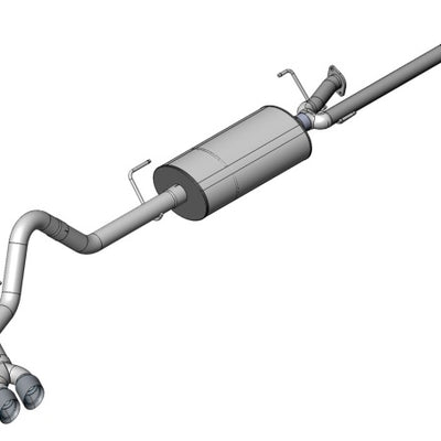 Corsa 2007-2008 Toyota Tundra Double Cab/Crew Max 5.7L V8 Polished Sport Cat-Back Exhaust