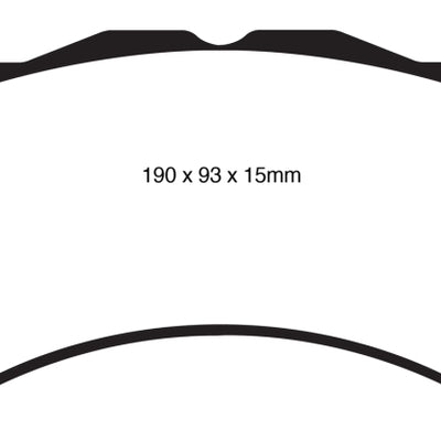 EBC 16+ Cadillac ATS-V 3.6 Twin Turbo Yellowstuff Front Brake Pads