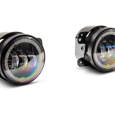 Raxiom 07-18 Jeep Wrangler JK Axial Series 4-In LED Devil Eyes Fog Lights w/ Halo