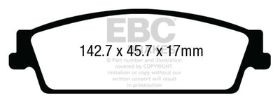 EBC 15+ Gac Yukon XL / Denali XL 1500 Extra Duty Rear Brake Pads