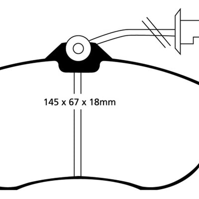 EBC 91-92 Audi 100 Quattro 2.3 (Girling) Redstuff Front Brake Pads
