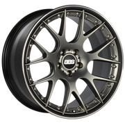 BBS CH-RII 21x10.5 5x120 ET35 Satin Platinum Center Black Lip SS Rim Prot Wheel -82mm PFS/Clip Req