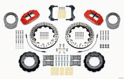 Wilwood Narrow Superlite 4R Front Hat Kit 12.88in Drill Red 76-77 Ford Bronco Dana 44 w/Lines
